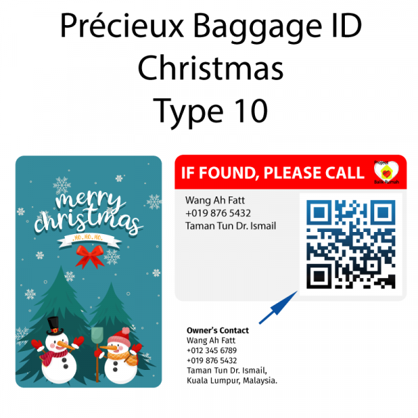 Précieux Christmas Baggage Tag - Type 10 - Image 3