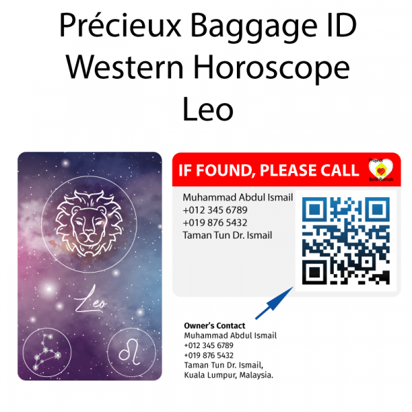 Précieux Western Horoscope Baggage ID - Leo - Image 3